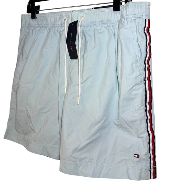 NWT Tommy Hilfiger Men’s Swim Trunks Short Maillot Breezy Blue Size Large - Picture 2 of 5